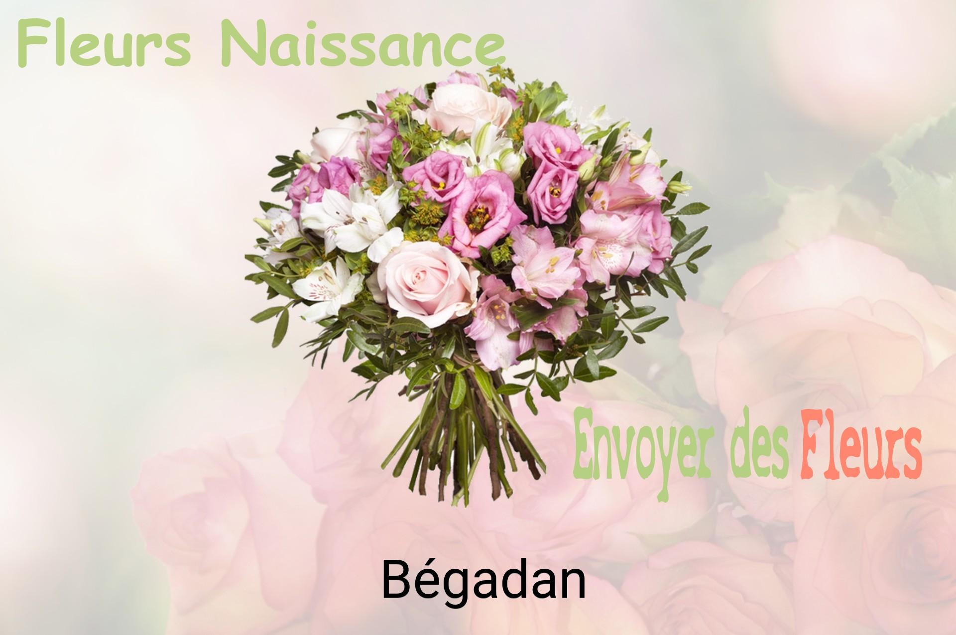 Bouquet de fleurs de naissance livré à Bégadan